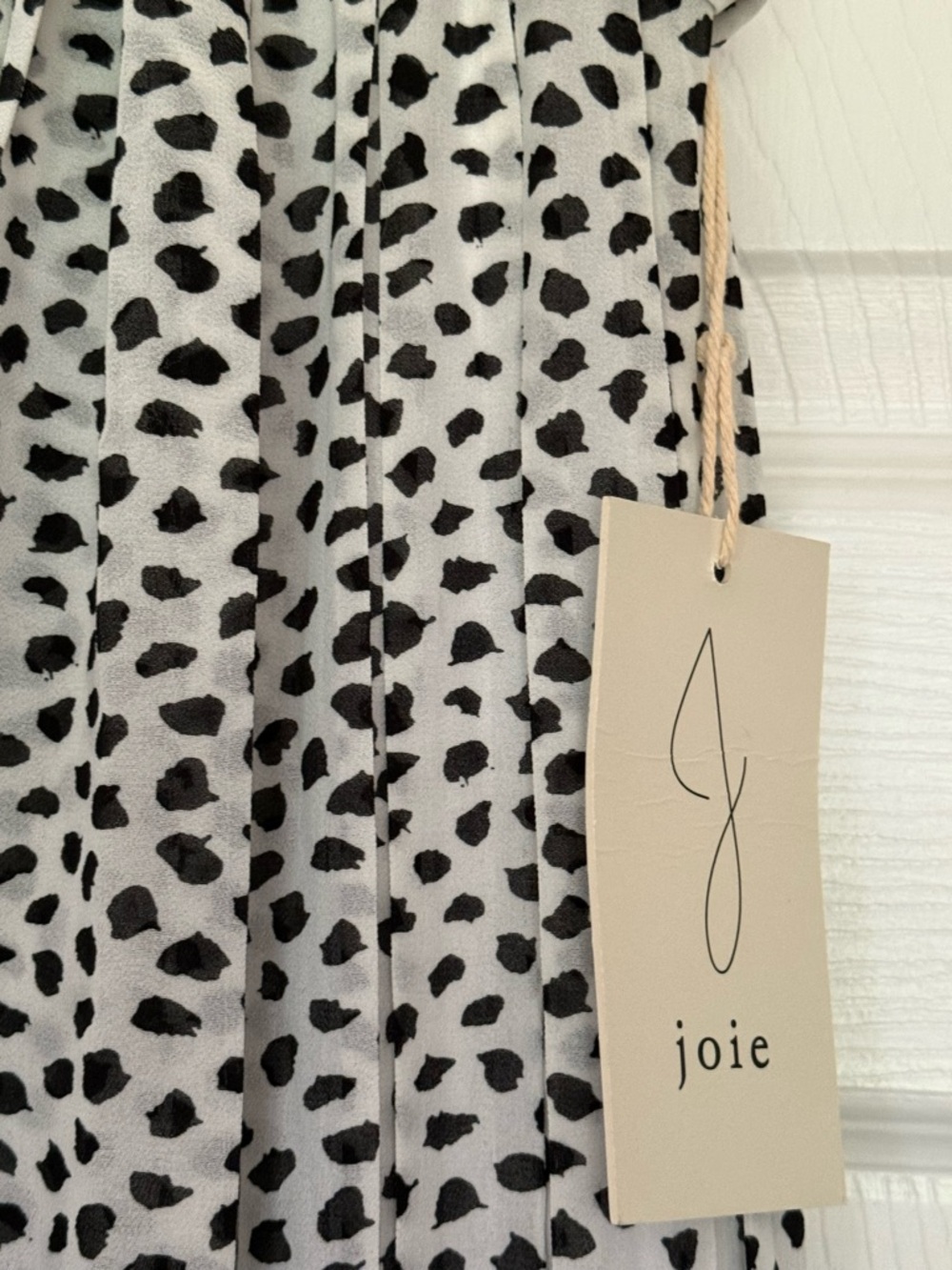 Pleated Dot Print Madi Skirt black white Size Small - Picture 5 of 6
